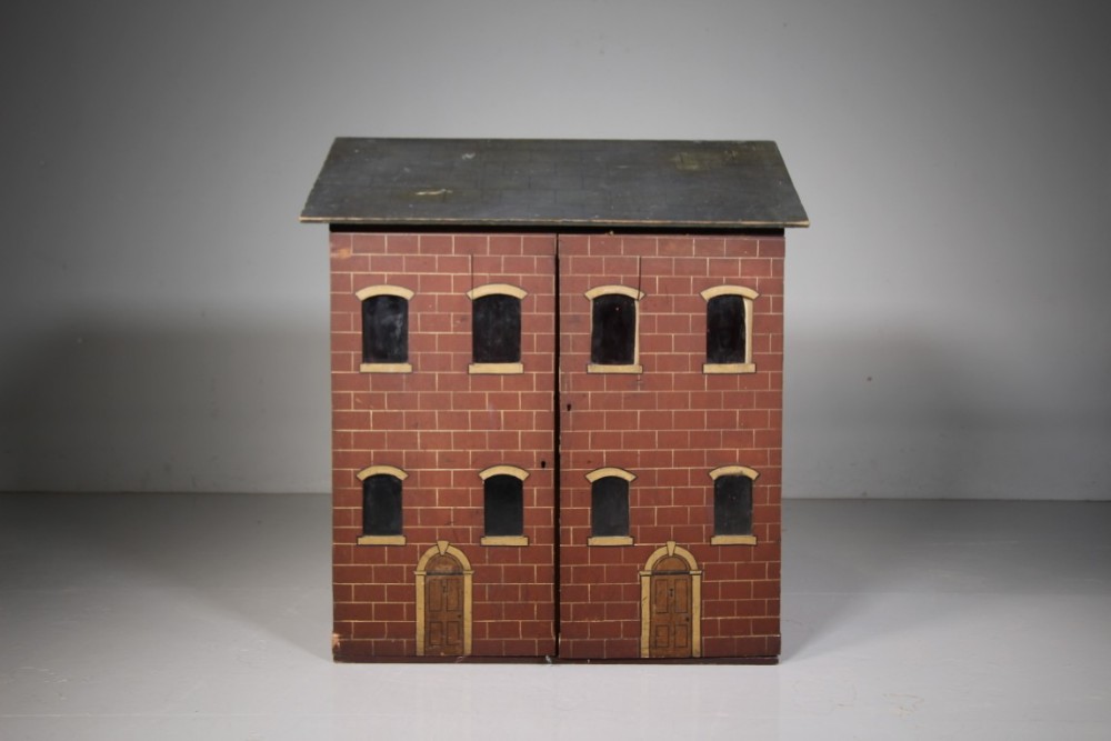 English 19th Century Antique Painted Pine Dolls House