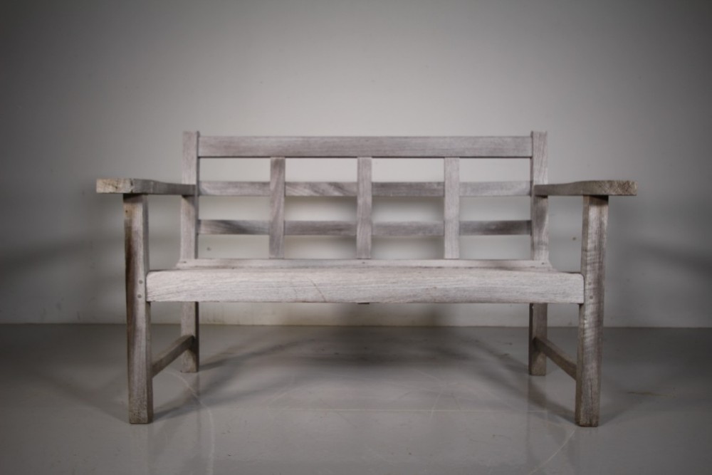 Rare Design Heals 1920’s Teak Garden Bench 