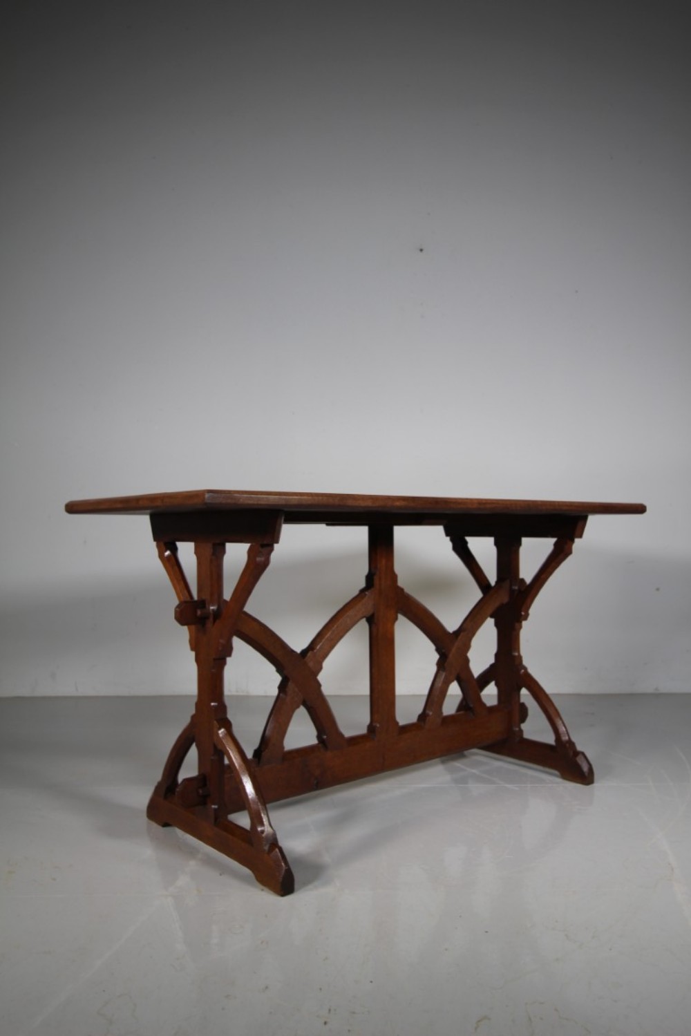 Wonderful English 19th Century Pugin Antique Oak Table 