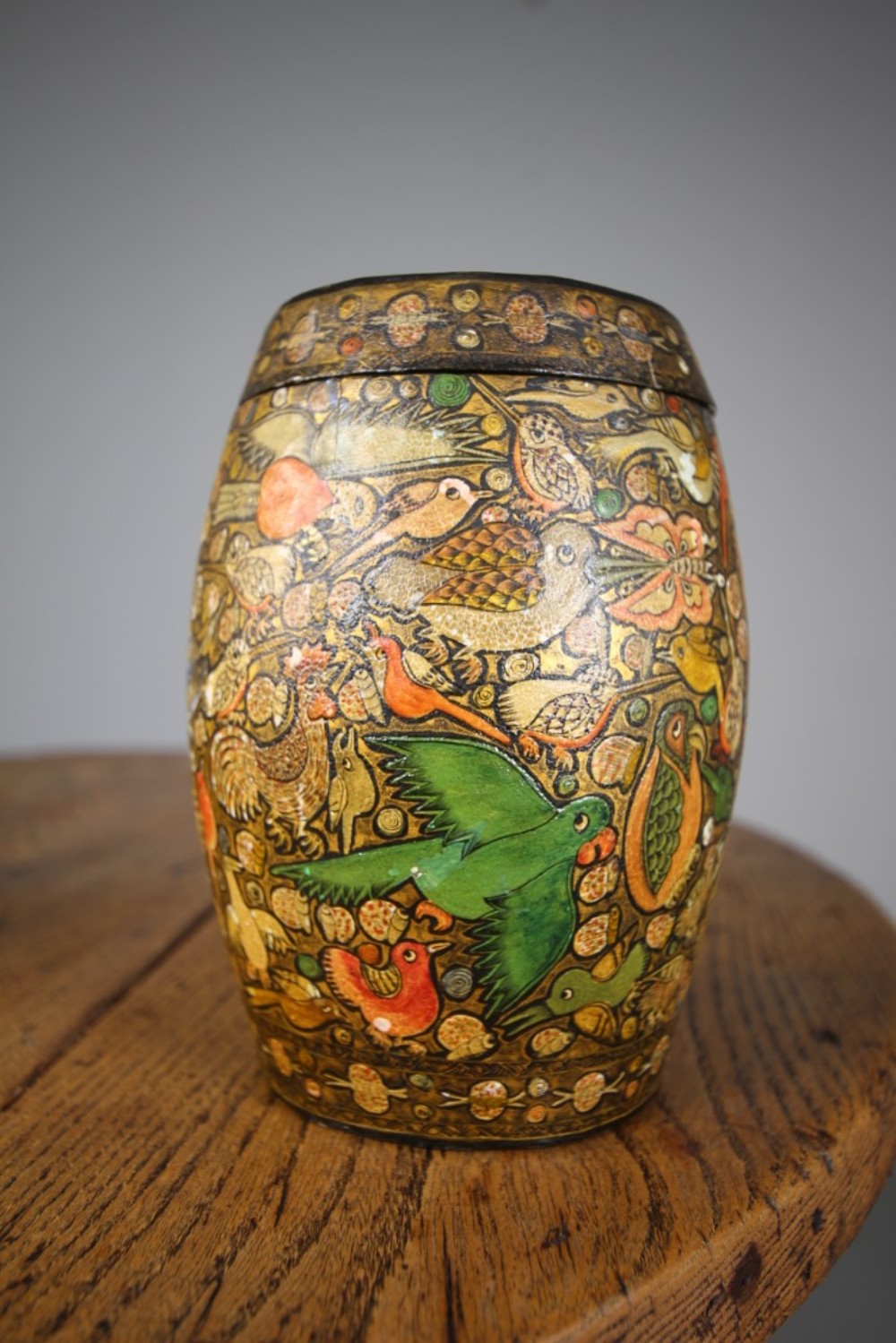 Edwardian Antique Kashmiri Very Detailed Lidded Jar
