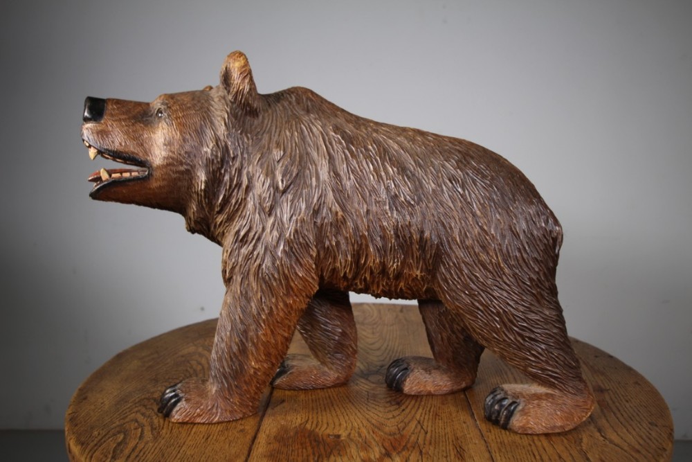 Large Swiss Edwardian Antique Stroller Bear Signed by J. Reuf 