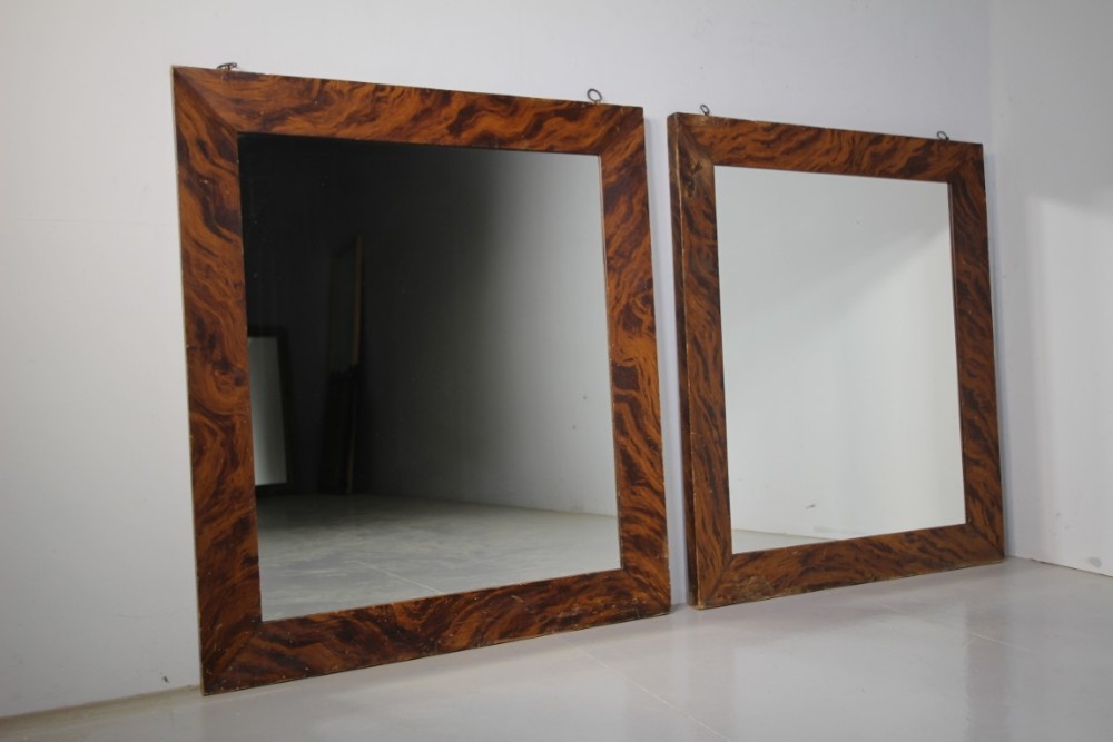 Pair of Late Georgian Antique Original Painted Wall Mirrors 