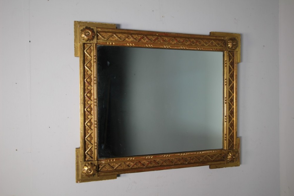 Large English Regency Antique Gilt Wall Mirror 