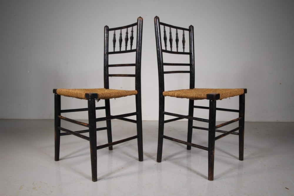 Pair of William Morris Antique Sussex Chairs 