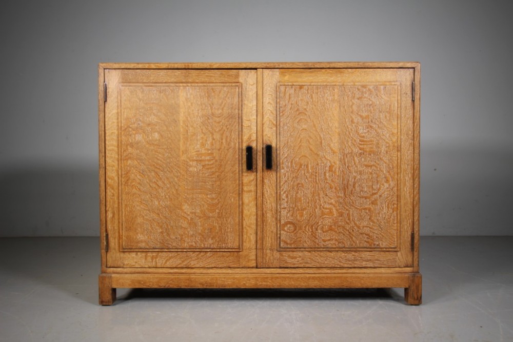 Rare Heals 1930’s Oak Shoe Cupboard – Labelled 