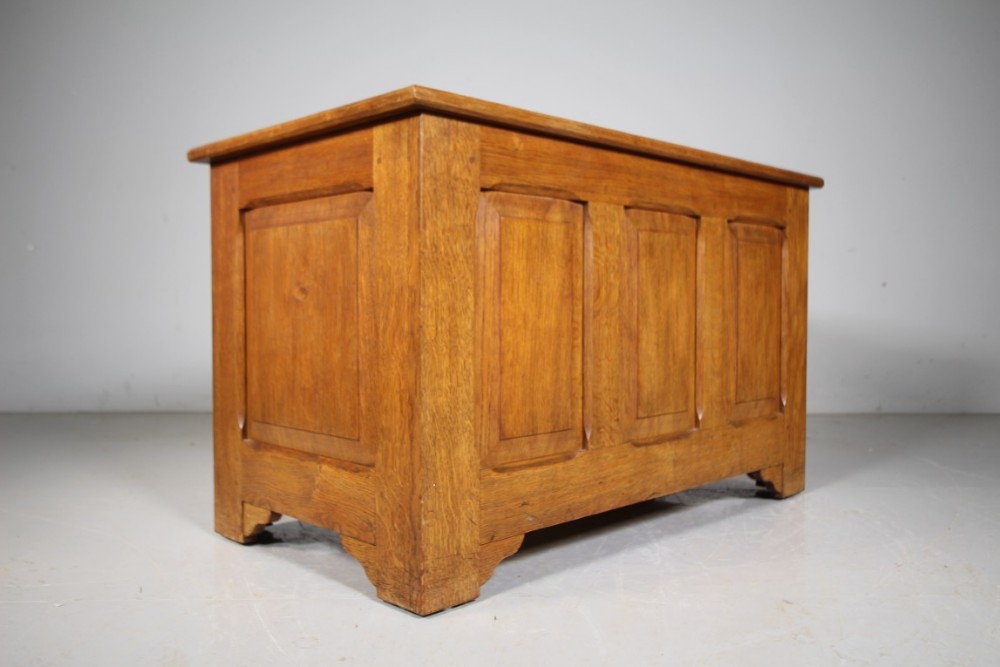English 1930’s Cotswold School Oak Blanket Box 