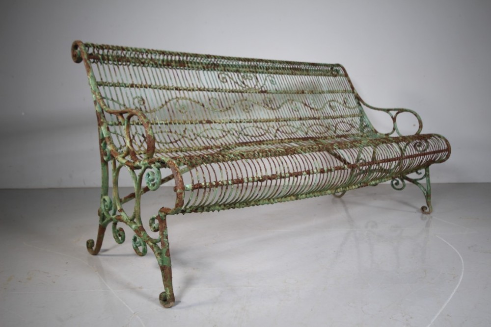 Rare Model Regency Antique Garden Bench Seat 