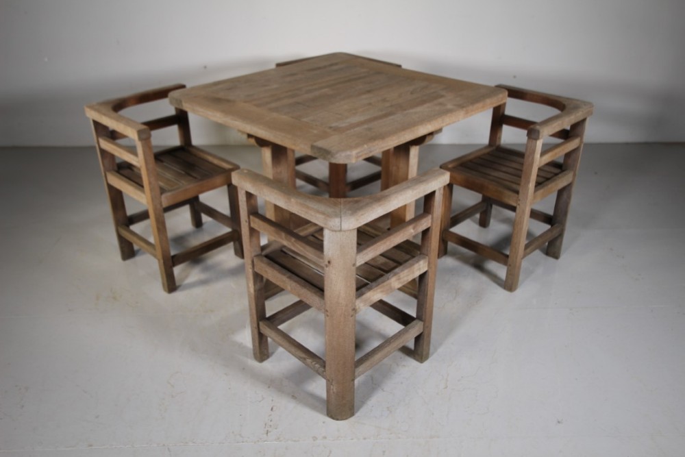 Super Quality Heals Teak Edwardian Antique Garden Dining Table & Chairs