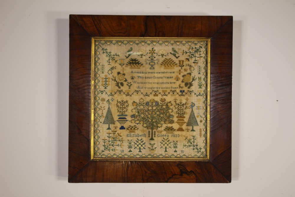 Early 19th Century Antique Needlework Sampler – Dated 1833