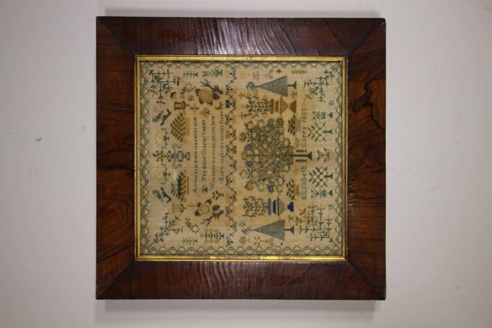 Early 19th Century Antique Needlework Sampler – Dated 1833 View VII