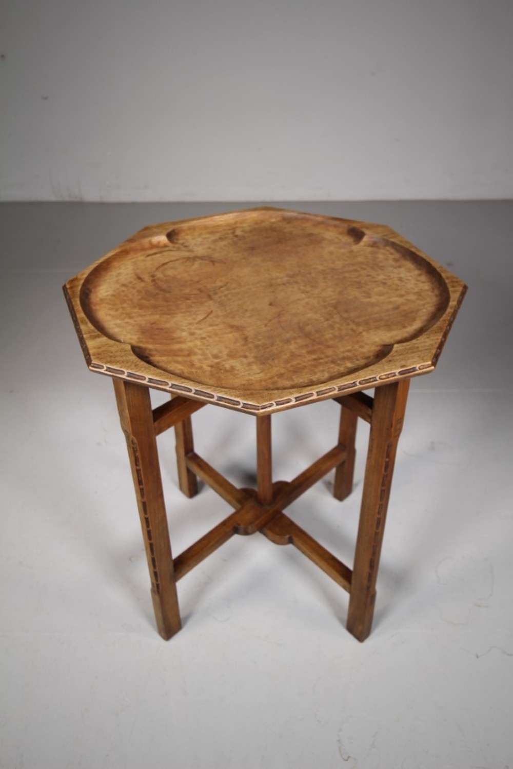 English 1920's Cotswold School Oak Side Table 