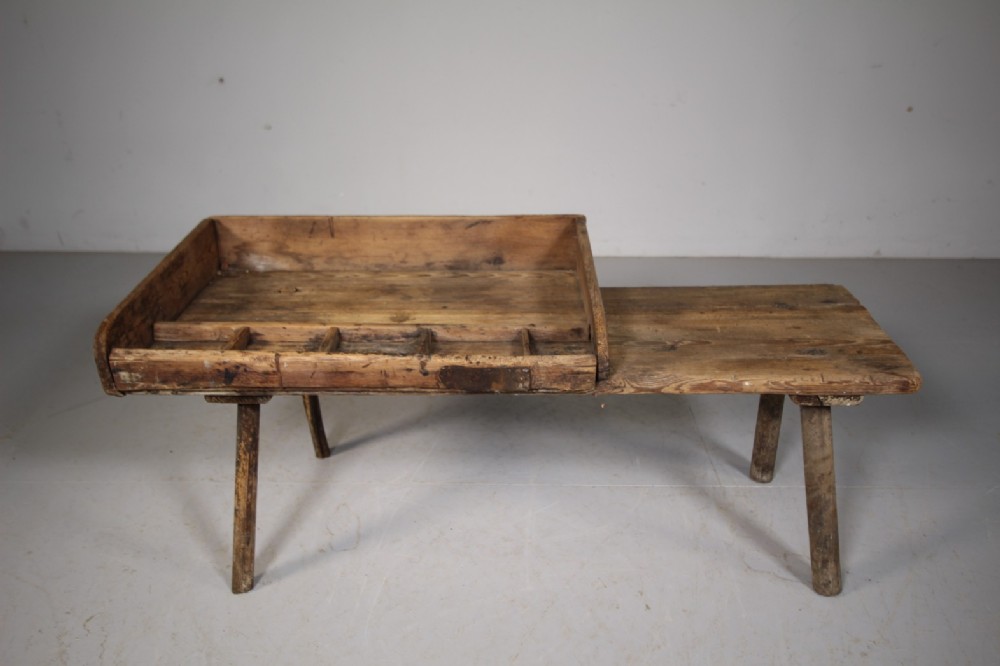 English 19th Century Antique Cobbler's Bench Table