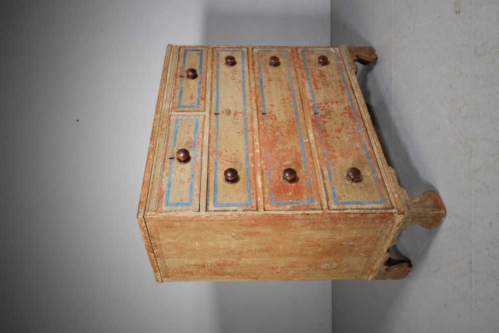 Regency Original Painted Pine Antique Chest of Drawers View IX