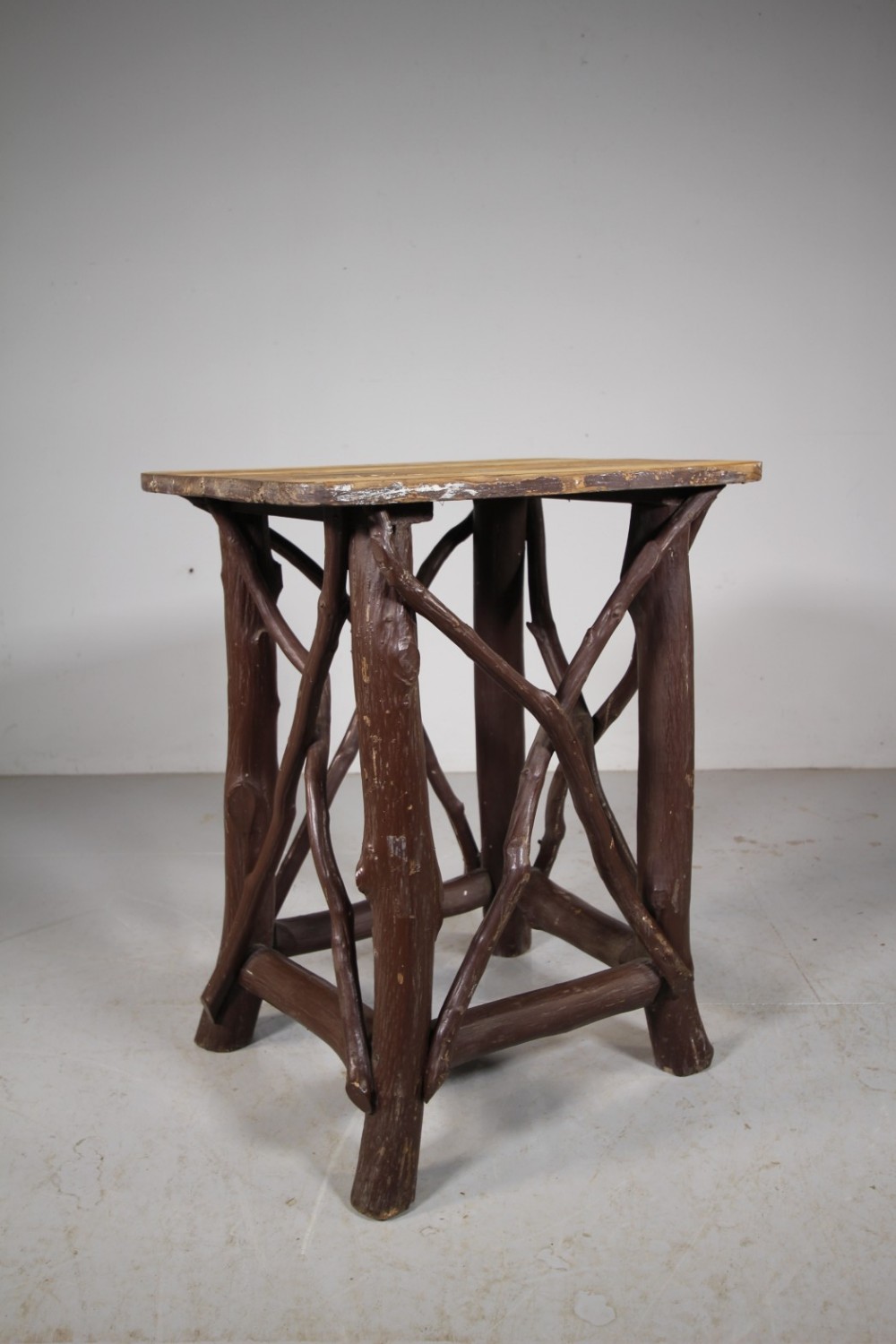 19th Century English Rustic Summerhouse Antique Twig Table