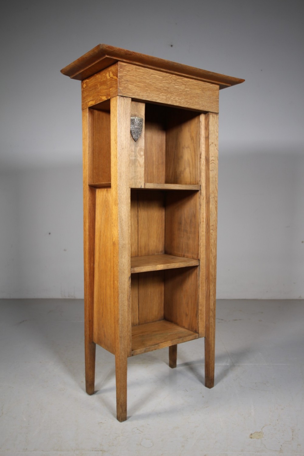 Edwardian Antique Oak Cambridge University Open Bookcase