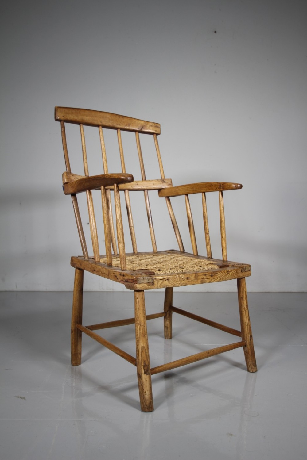 Primitive Early 19th Century Antique Western Isles Armchair