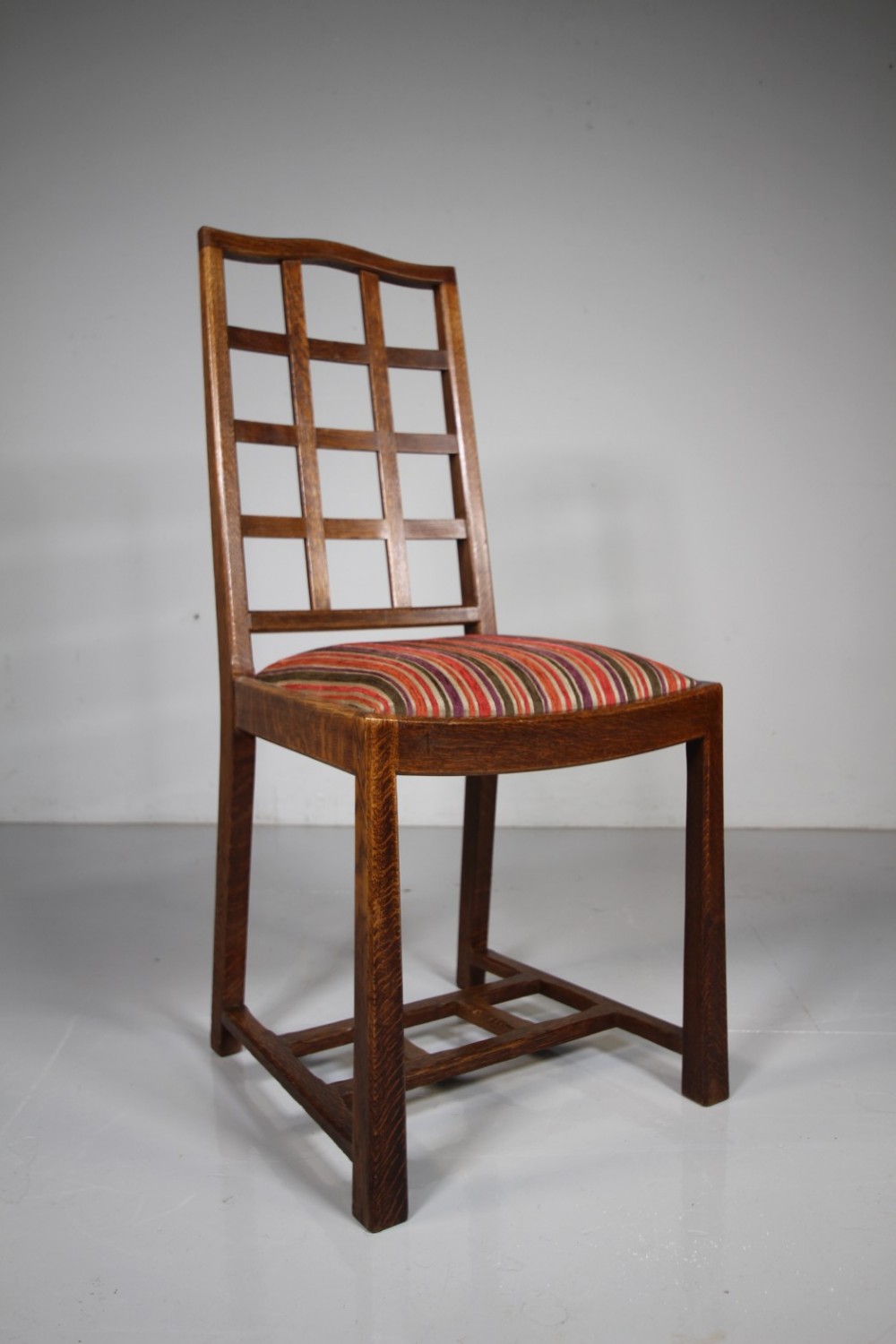 Rare Heals of London 1920’s Oak Lattice Back Chair