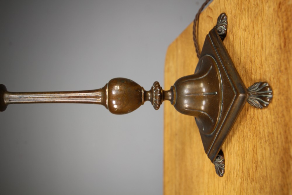 Beautiful English Bronzed Antique Table Lamp  View III