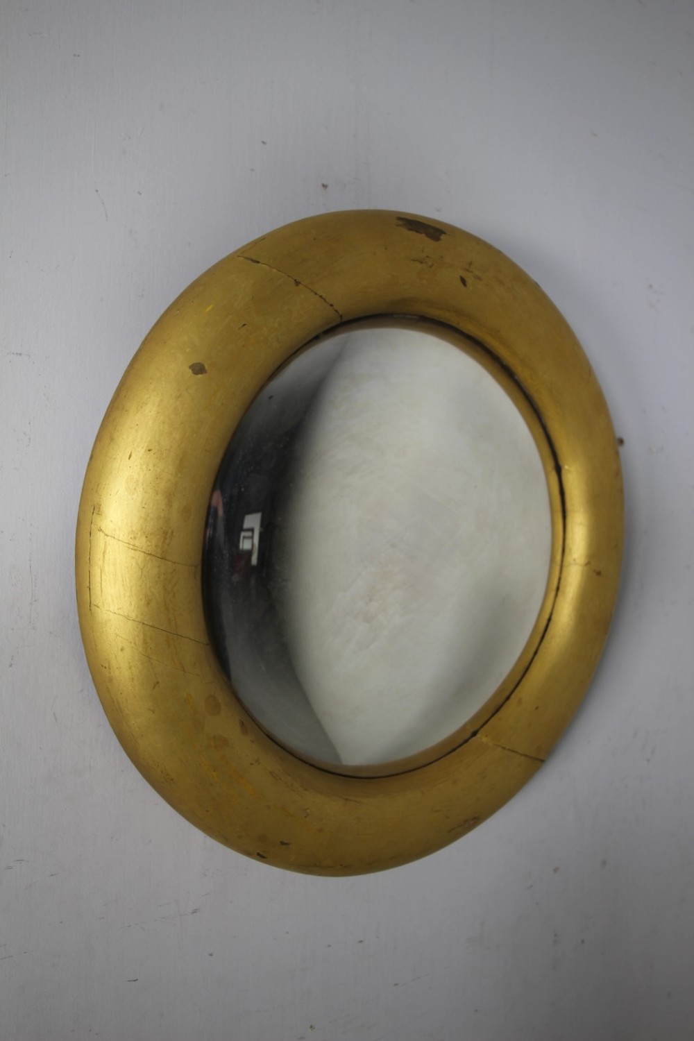 English 19th Century Antique Gilt Convex Wall Mirror 