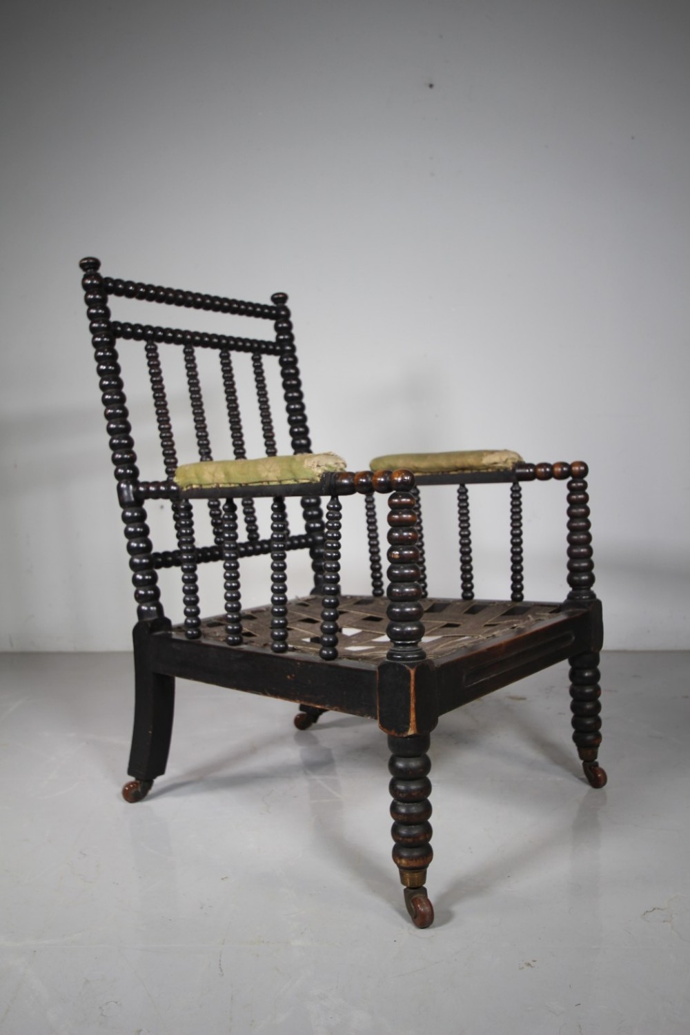 Ample English Regency Antique Bobbin Turned Armchair
