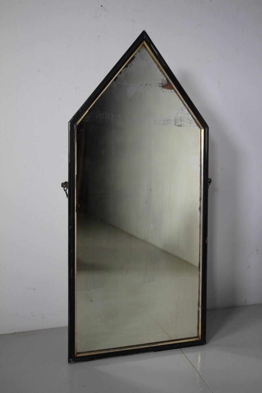 English 19th Century Antique Angled Wall Mirror 