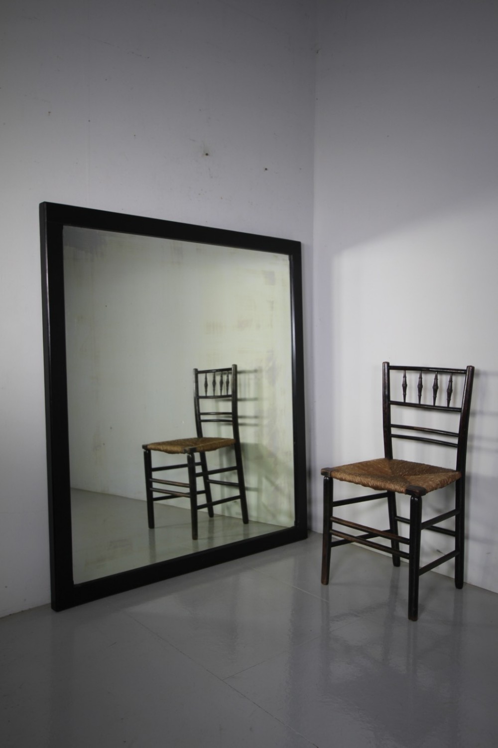 Large English 19th Century Antique Outfitters Mirror 