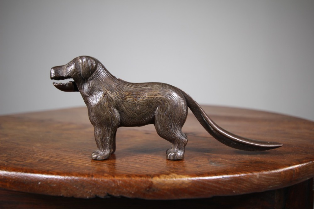 English 19th Century Antique Cast Iron Dog Nutcracker