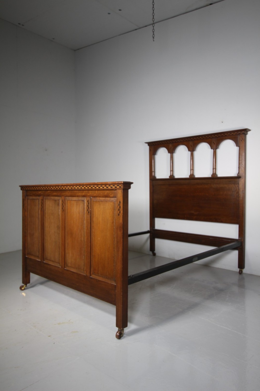 Rare Model Heals Of London Antique Double Bed 