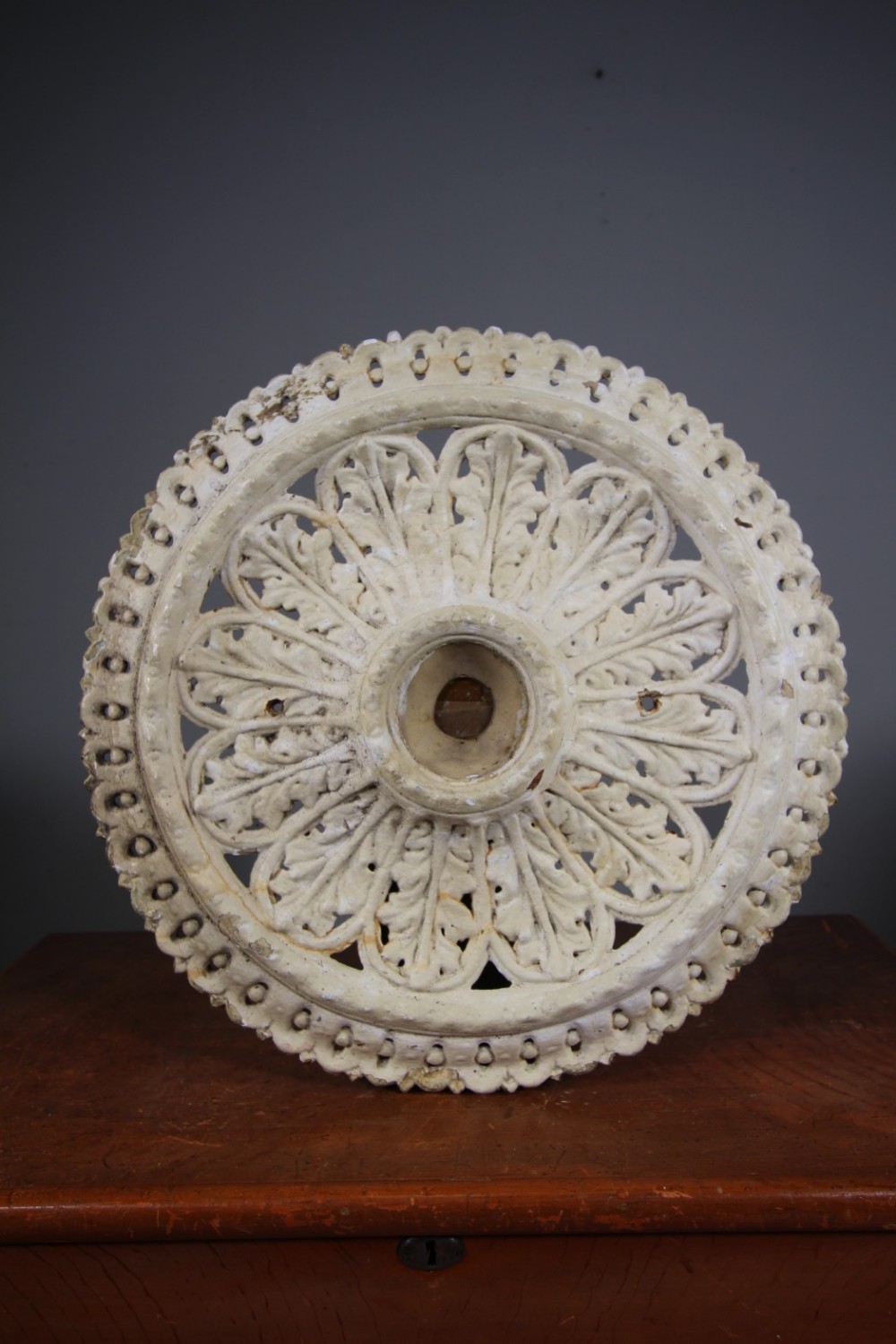 English Antique Cast Iron Ceiling Rose 