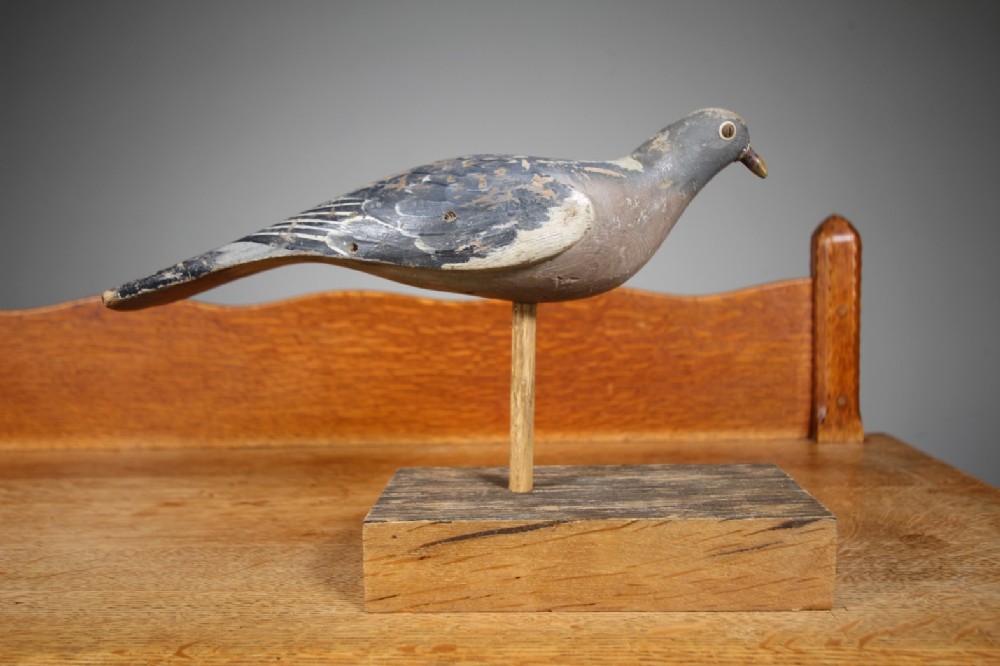Original English 19th Century Antique Decoy Pigeon