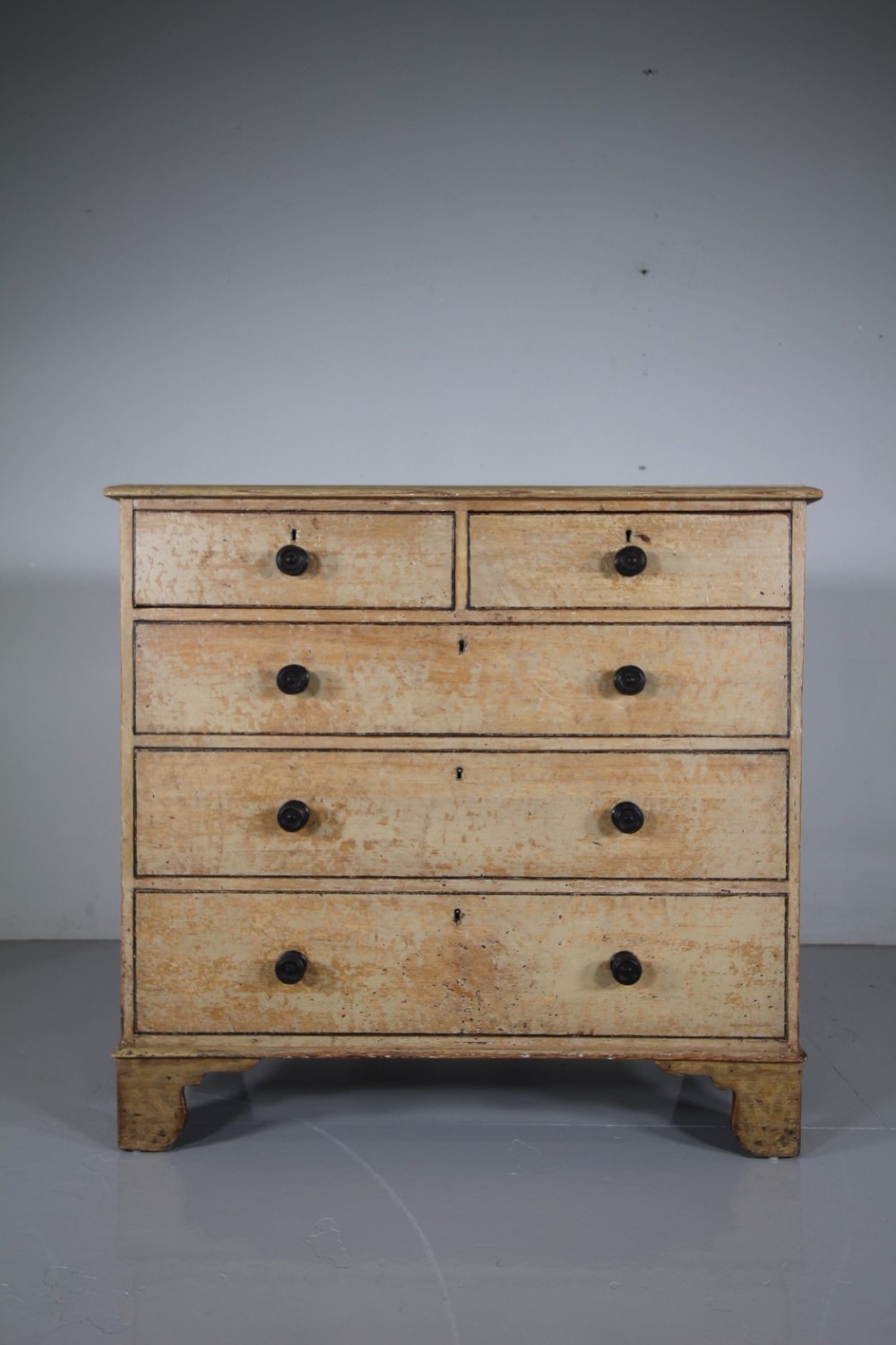 Regency Original Painted Pine Antique Chest of Drawers