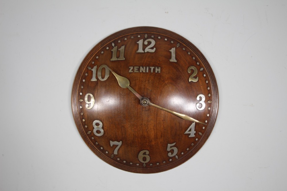 Heals of London Antique Walnut Convex Wall Clock