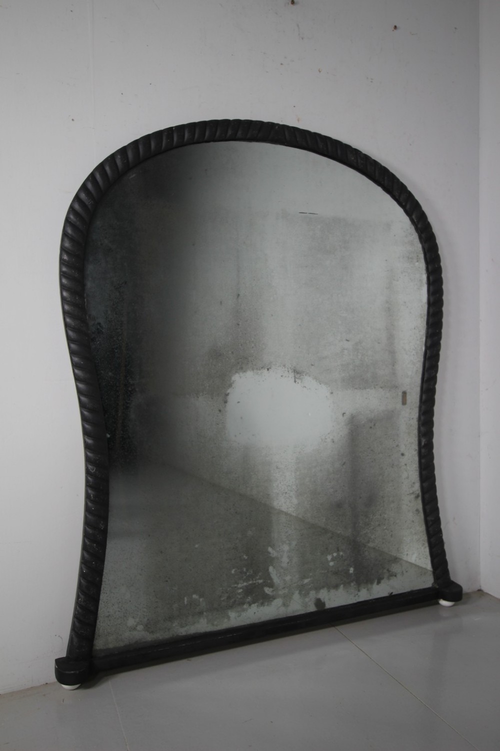 Large English Regency Antique Shapley Rope Mirror 