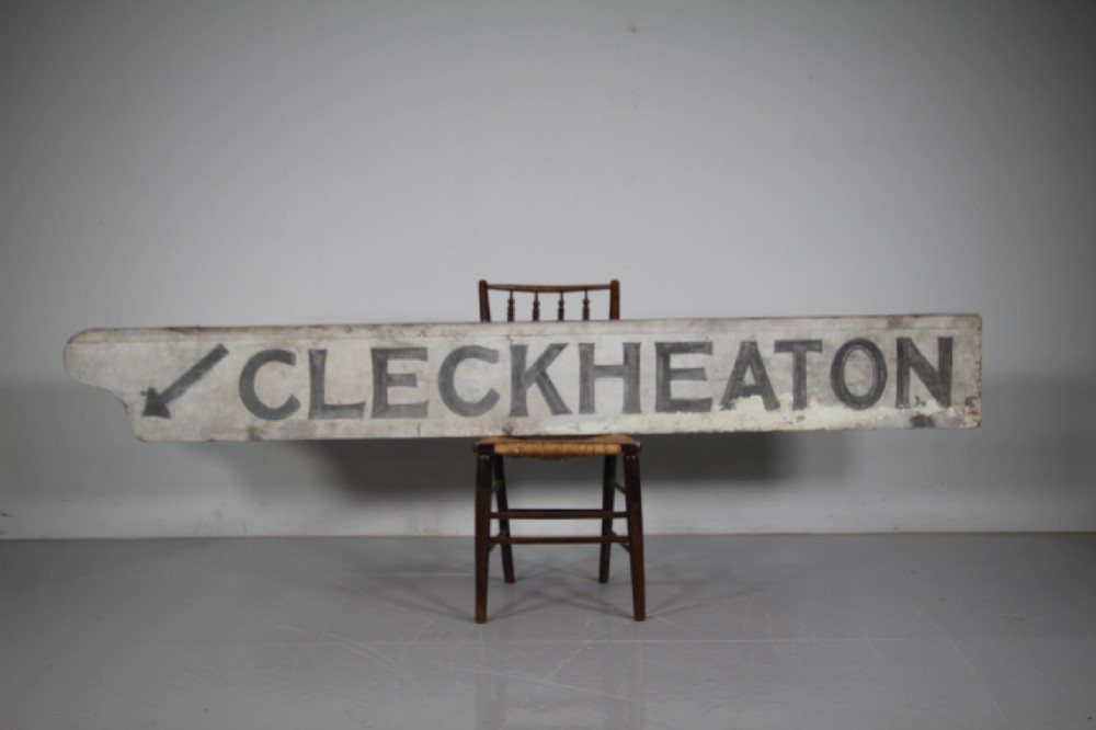 Large 19th Century Original Painted Pine Antique Railway Sign