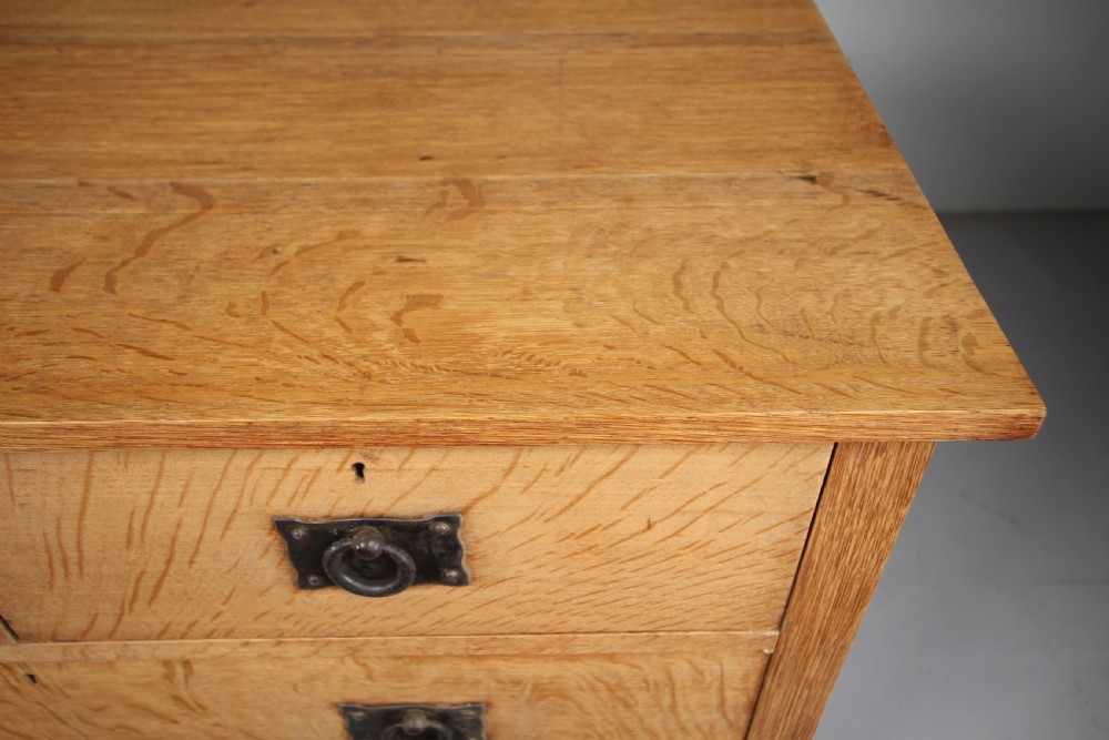 19th Century Antique Heals of London St Ives Oak Chest of Drawers View III