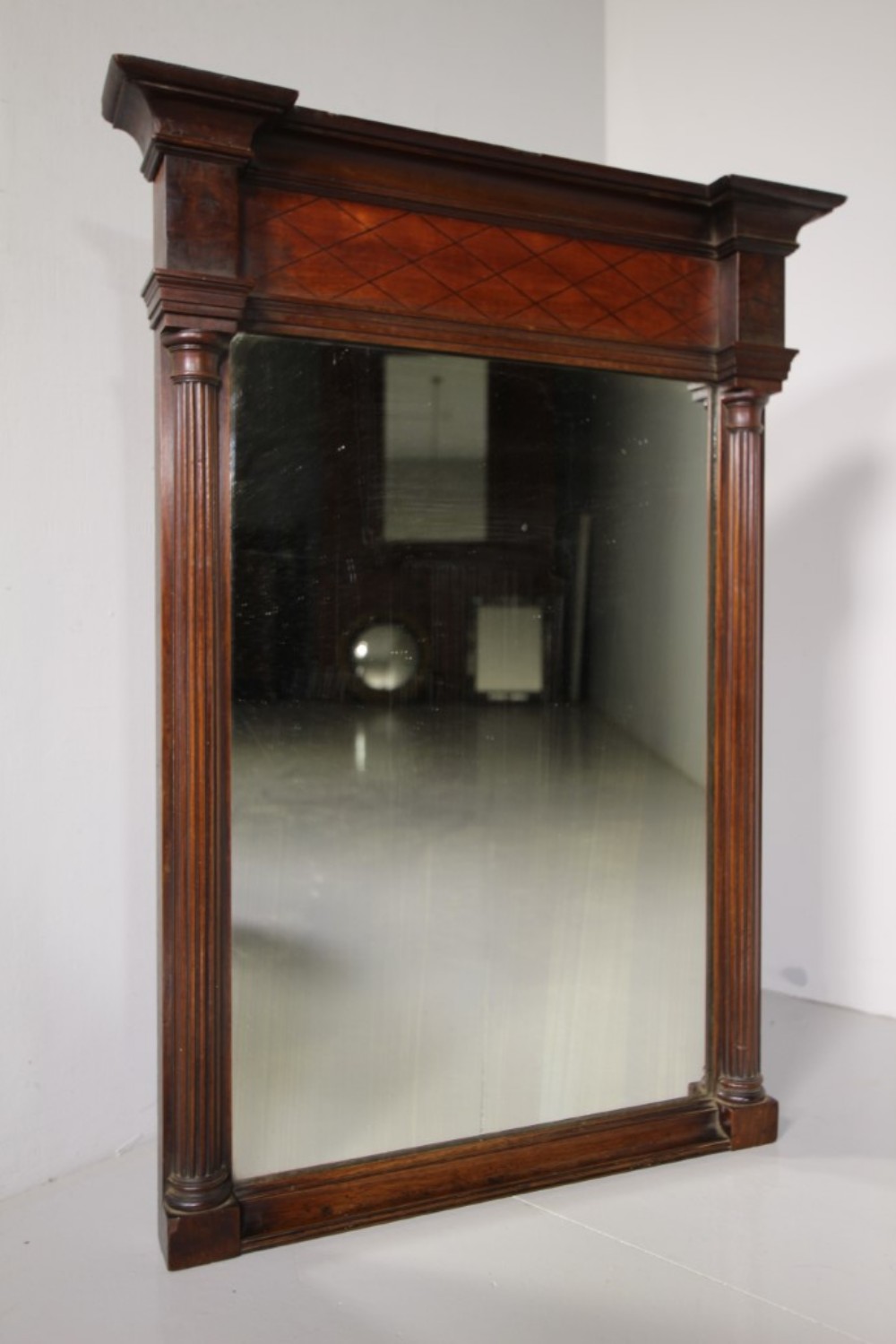 18th Century English Antique Mahogany Pier Mirror