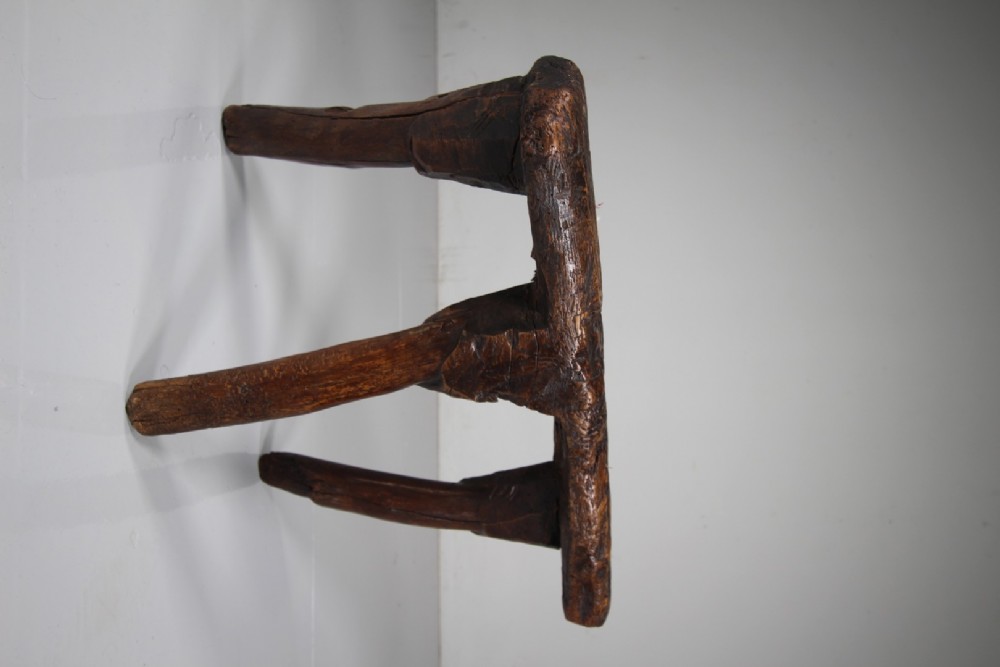 True English Georgian Antique Hedgerow Primitive Antique Stool View II