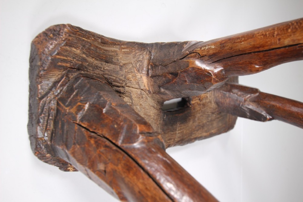 True English Georgian Antique Hedgerow Primitive Antique Stool View V