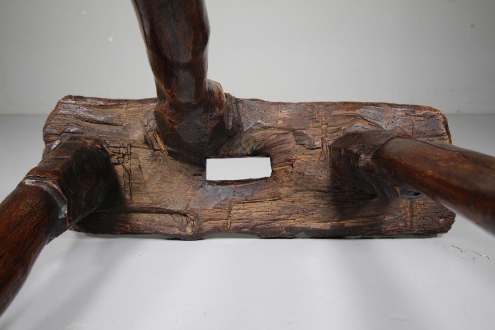 True English Georgian Antique Hedgerow Primitive Antique Stool View VI