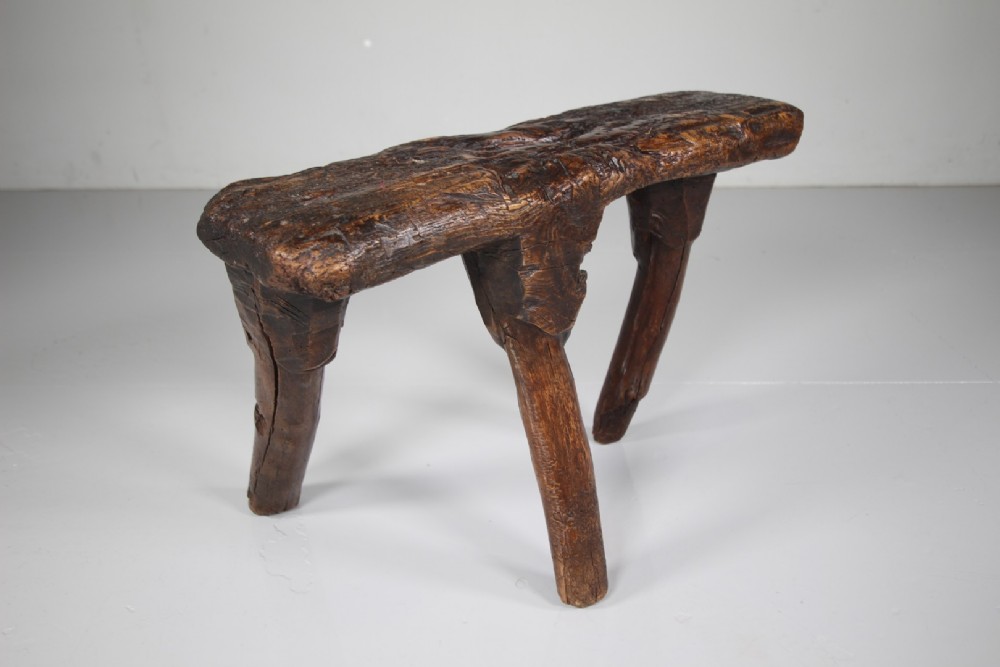 True English Georgian Antique Hedgerow Primitive Antique Stool View VIII