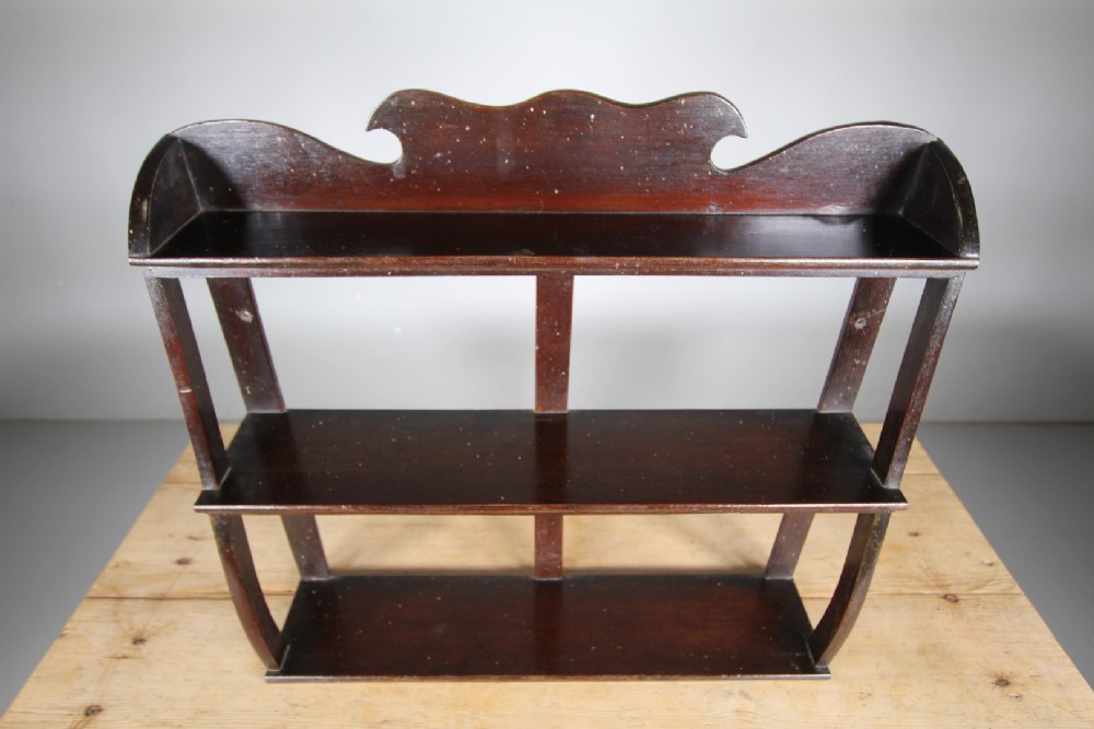 English Regency Antique Mahogany Wall Shelf View II
