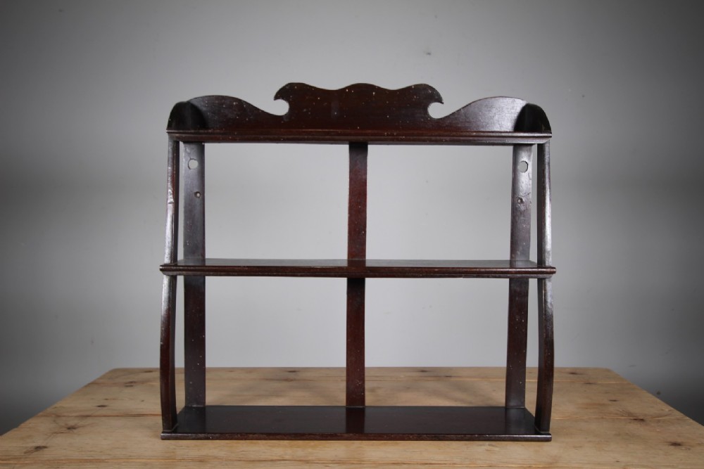 English Regency Antique Mahogany Wall Shelf View IV