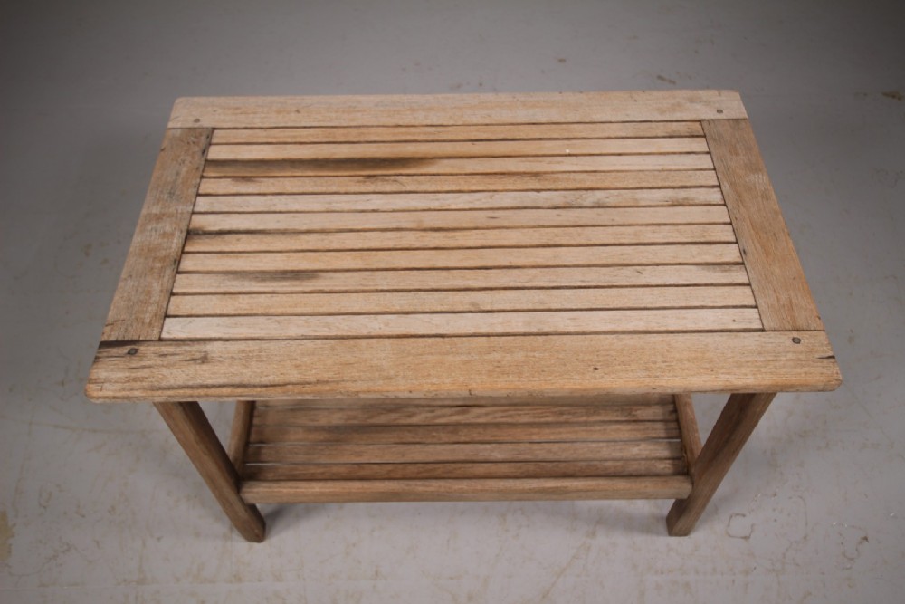 1930's Heals Teak Garden Side Table by Hughes Bolcklow View III