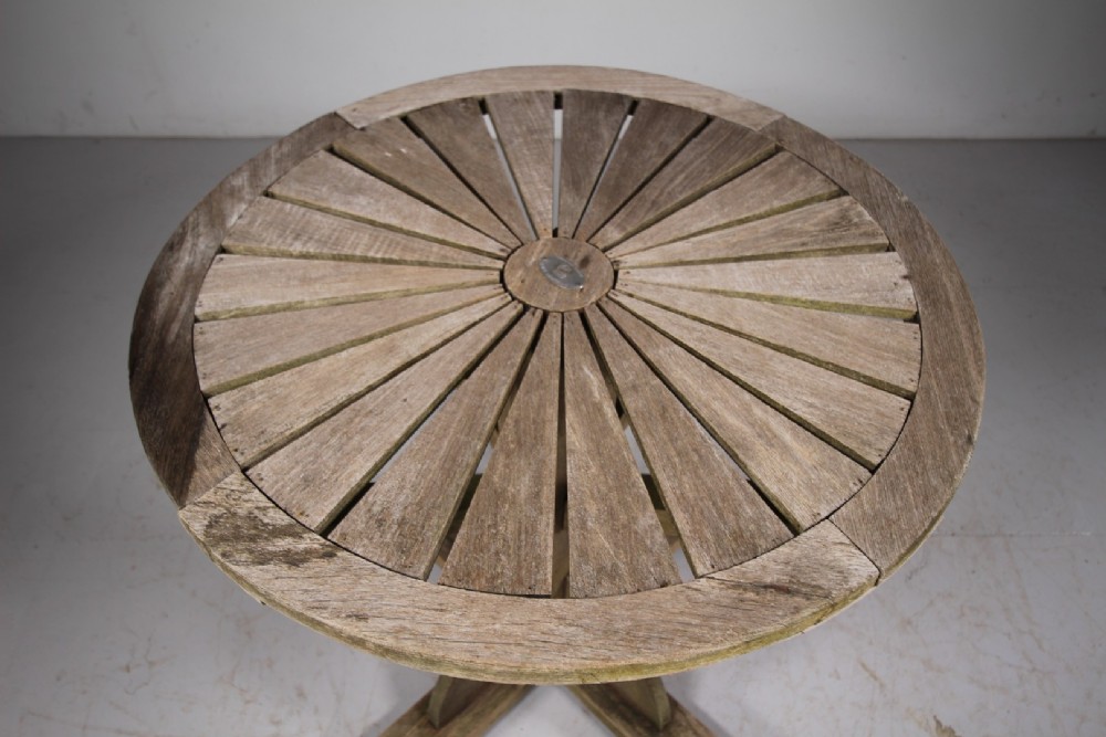 Rare English Lister 1930’s Teak Garden Table View III