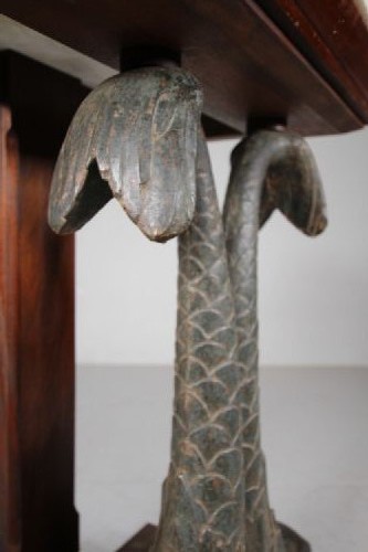 Amazing Regency Pair of Antique Cast Iron Dolphin Side Tables View V