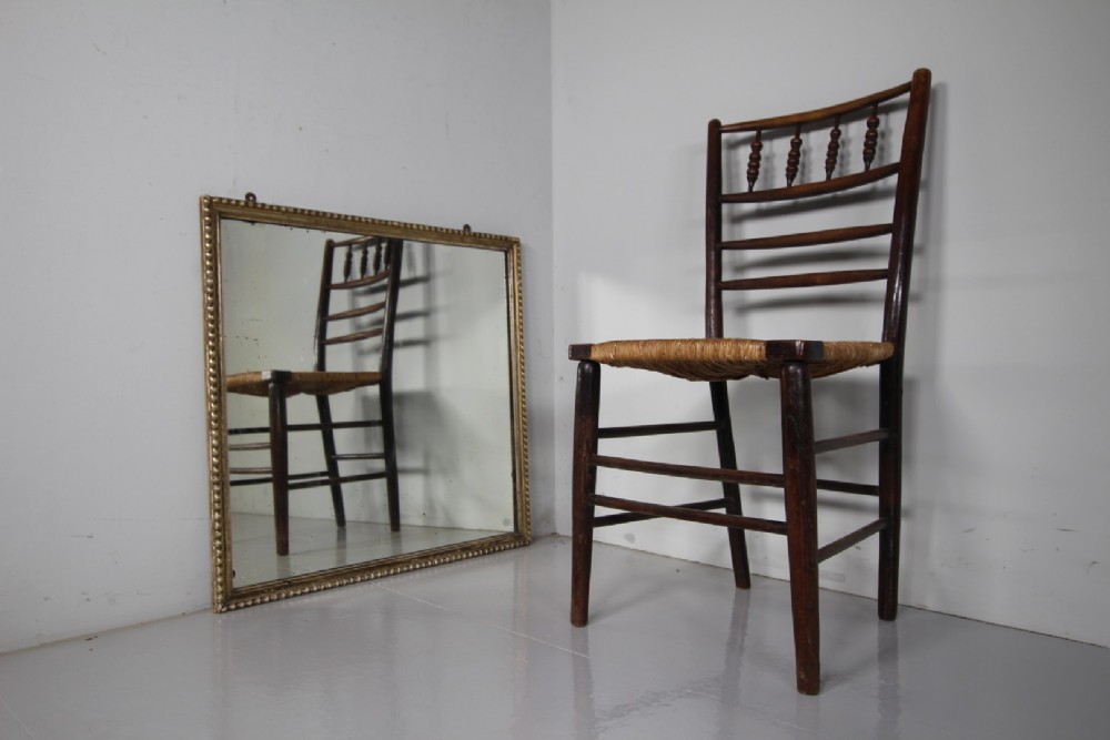 Beautiful English Antique Silver Gilt Wall Mirror View III