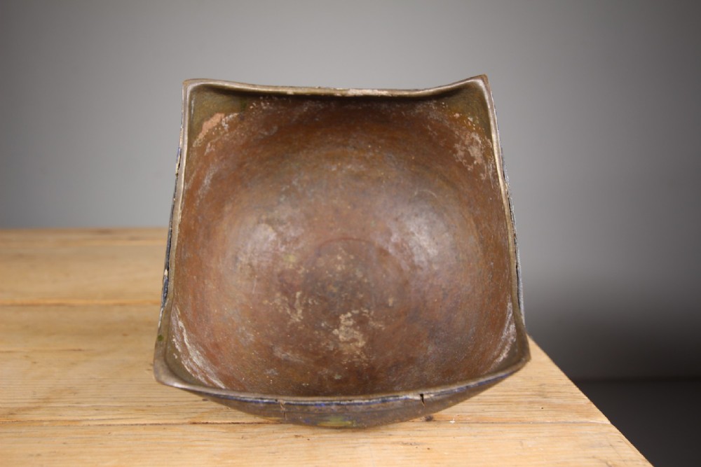 Lovely Shaped Antique Kashmiri Kingfisher Bowl View VI