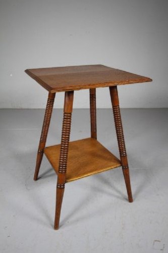 Edwardian Goodyers Antique Oak Side Table by William Birch - Labelled
