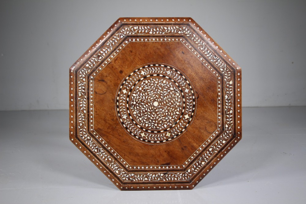 Quality Edwardian Antique Moorish Inlaid Side Table View III
