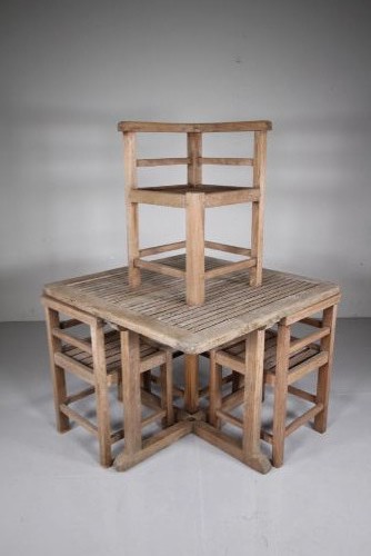 Heals 1930’s Teak Garden Dining Table & Four Chairs View II